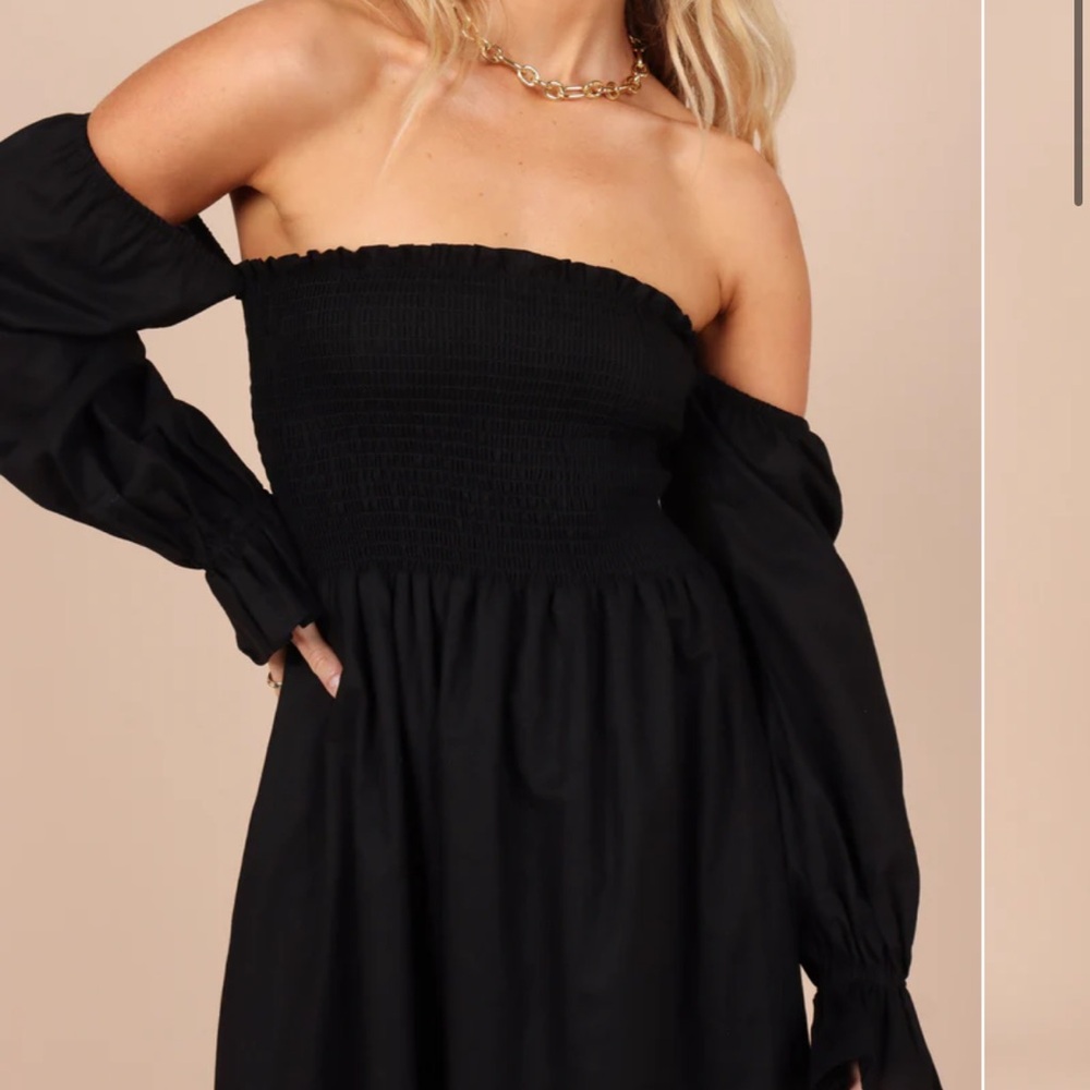 NWOT Petal and Pup MIDI DRESS - BLACK - Picture 2 of 4